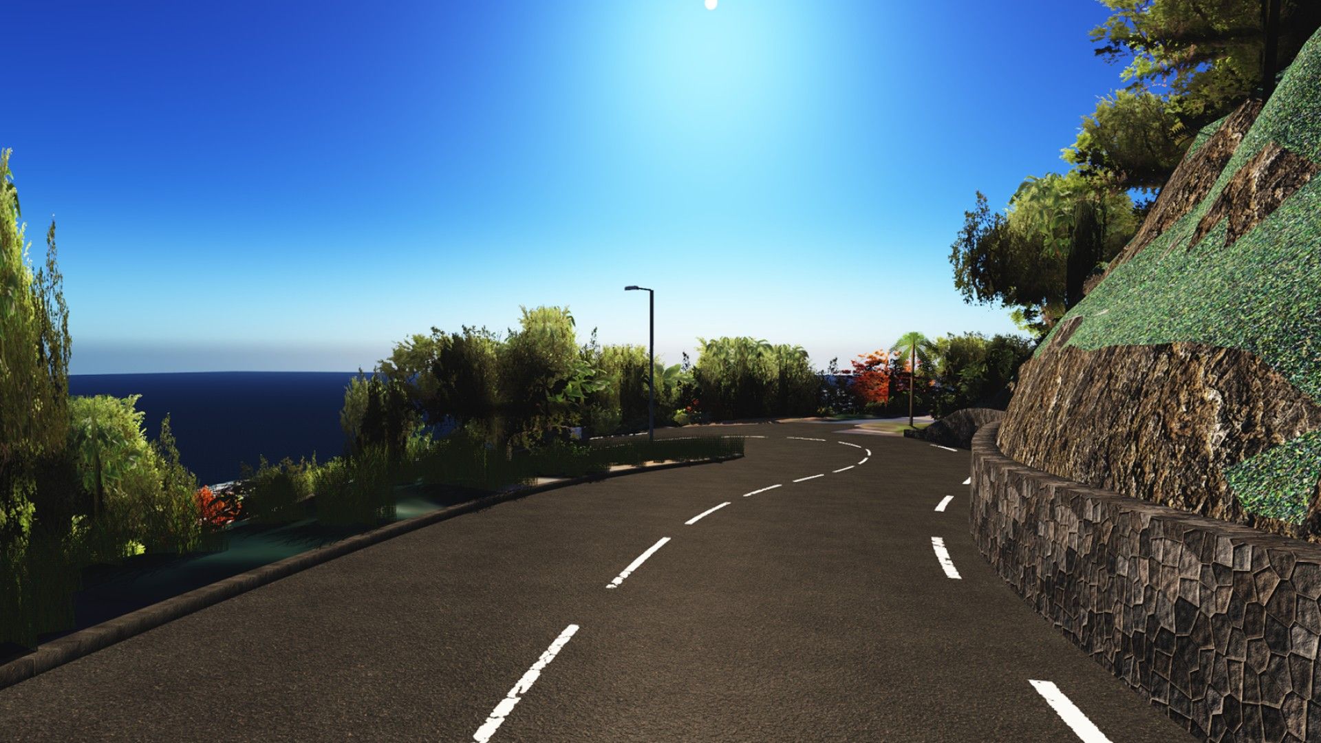 In-game render: Below La Montagne village, km 4.7