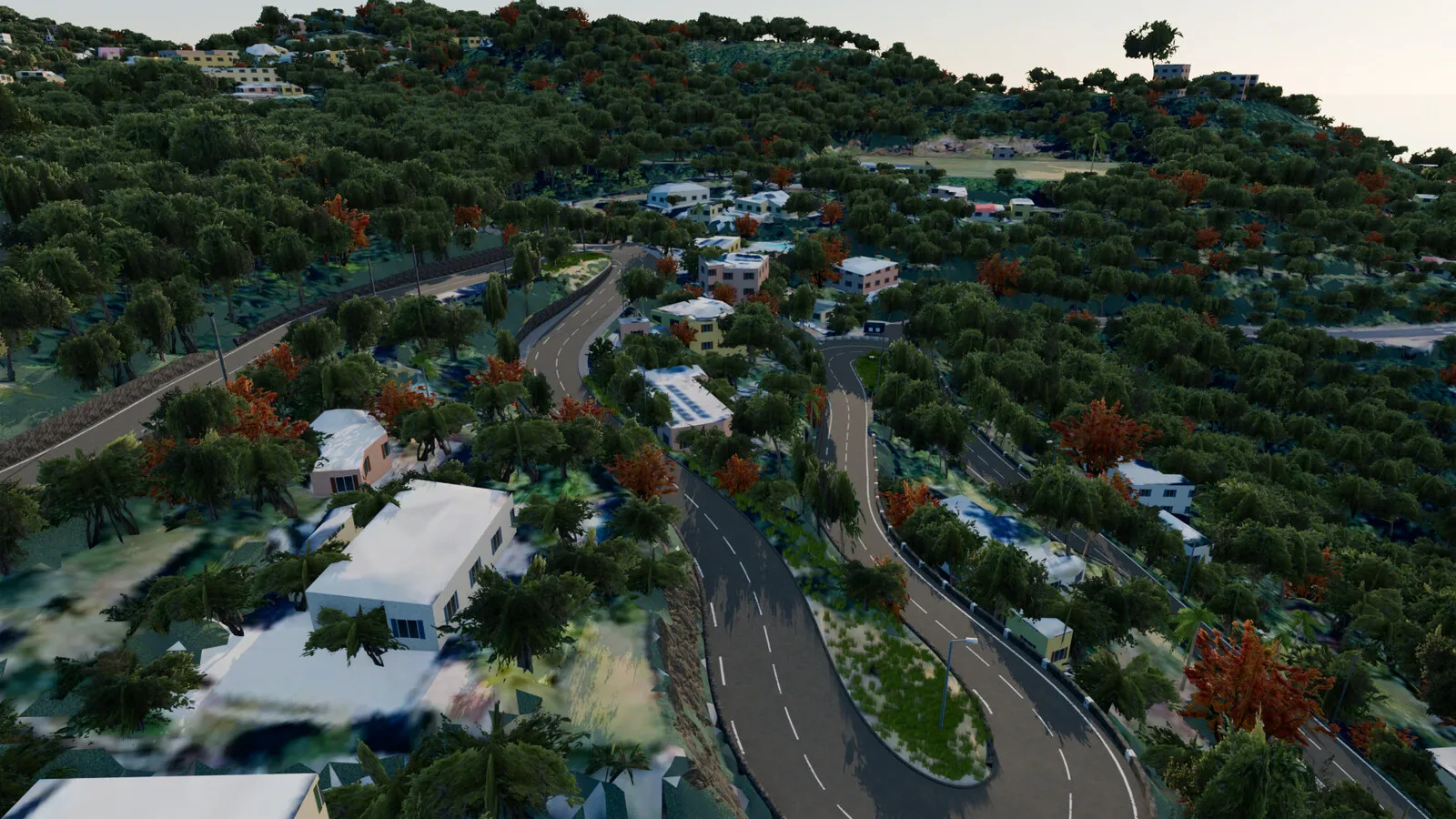 The last hairpins below La Montagne village