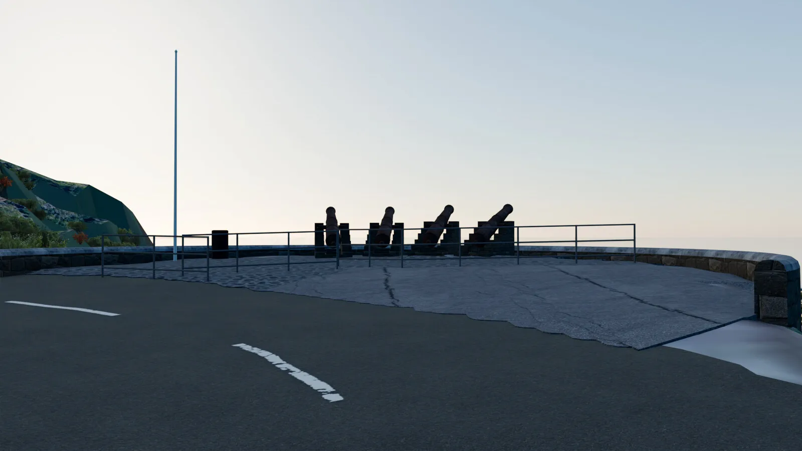 Arriving at the viewpoint platform